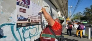 Con carteles fortalecen la seguridad en Nezahualcóyotl
