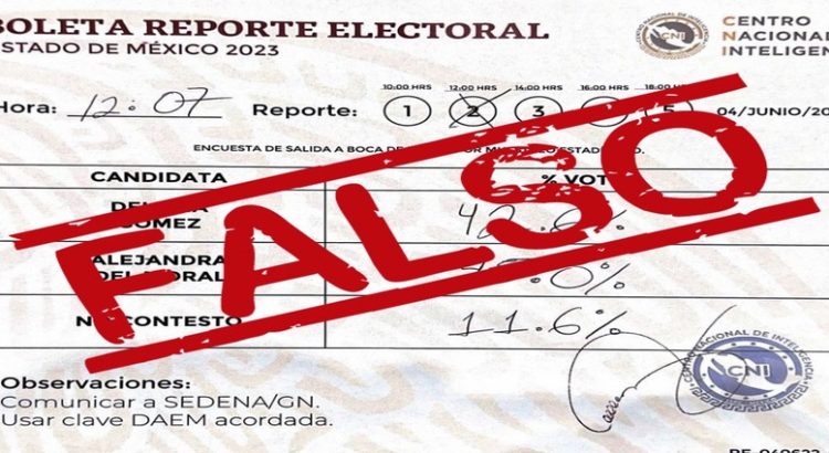 Gobierno desmiente reportes electorales que darían ventaja a Alejandra del Moral