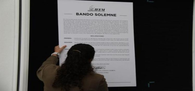 IEEM publica Bando Solemne en el Edomex; Delfina Gómez es oficial gobernadora electa