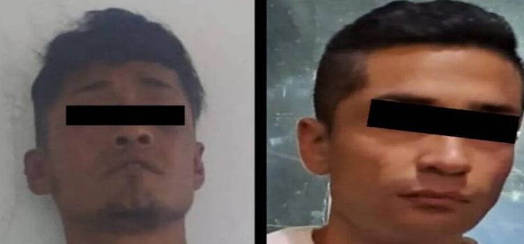 Detienen a 2 presuntos asaltantes en calles de Neza