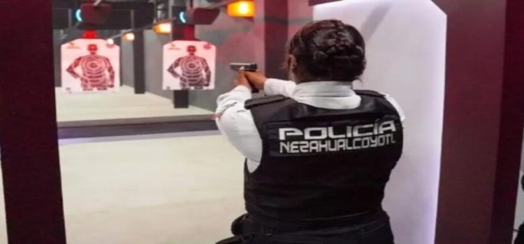 Inauguran campo de tiro de policías municipales en Neza