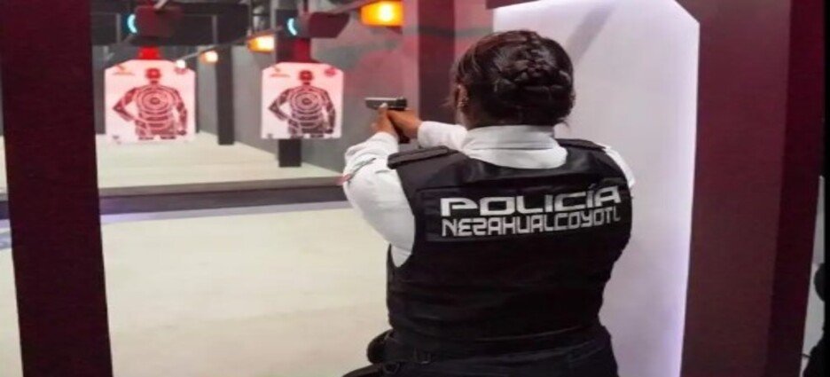 Inauguran campo de tiro de policías municipales en Neza