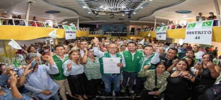 Líderes y militantes en Neza renuncian al PRI y se unen al Partido Verde Ecologista
