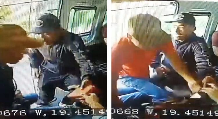 Roban a pasajeros en combi de Neza en sólo 15 segundos