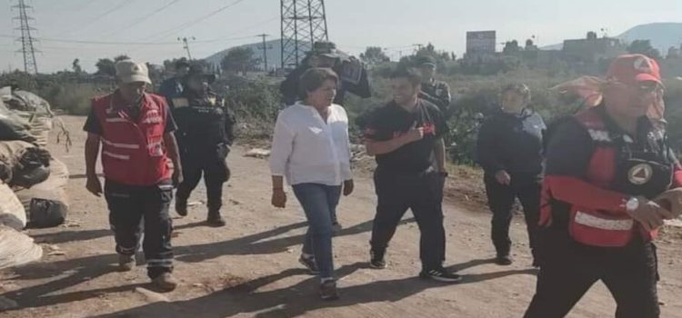 Gobernadora Delfina Gómez atiende asunto del puente peatonal en Chimalhuacán