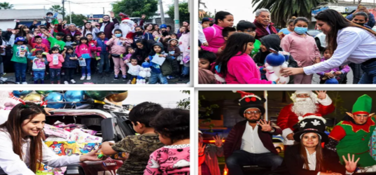 Susana Estrada celebró Navidad adelantada en Nezahualcóyotl
