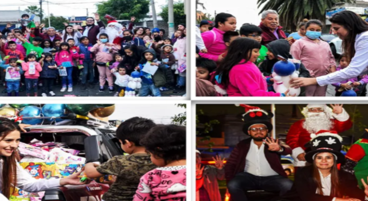 Susana Estrada celebró Navidad adelantada en Nezahualcóyotl