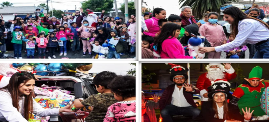 Susana Estrada celebró Navidad adelantada en Nezahualcóyotl