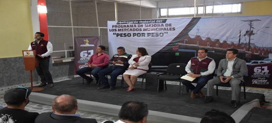 Entregan materiales de construcción a 57 mercados en Neza