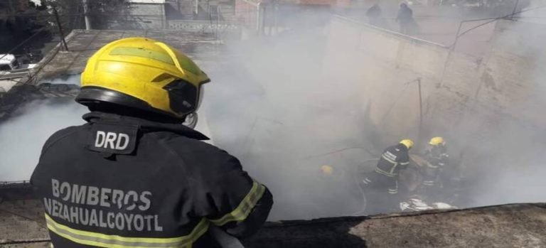 Incendio deja saldo de 2 adultos mayores heridos en Neza
