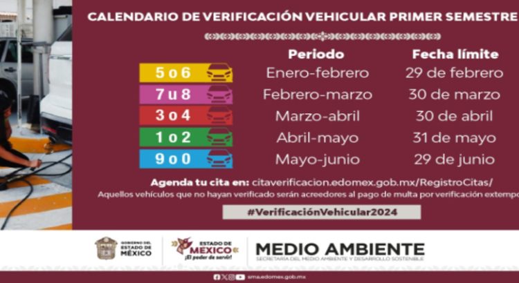 A qué autos en Edomex les toca hacer la Verificación Vehicular 2024 en marzo