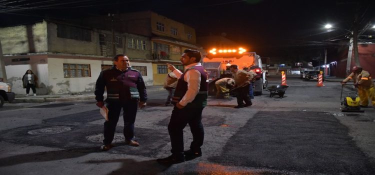 Por primera vez, realizarán bacheo nocturno en Neza