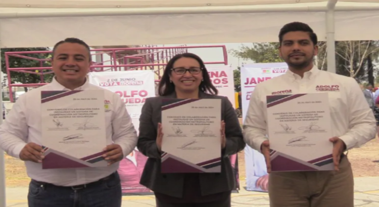 Candidatos de Morena a alcaldías de Neza, Ecatepec y GAM firman acuerdo en materia de seguridad