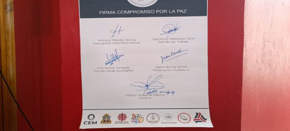 Aspirantes a la alcaldía de Nezahualcóyotl firman compromiso por la paz