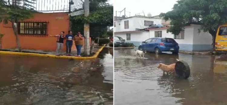 Se desborda el “Dren Xochiaca” en Neza