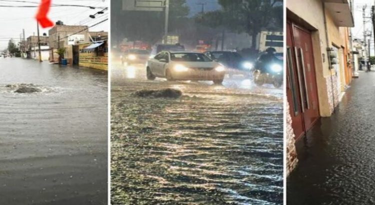 Lluvias provocan inundaciones en Nezahualcóyotl y Coacalco