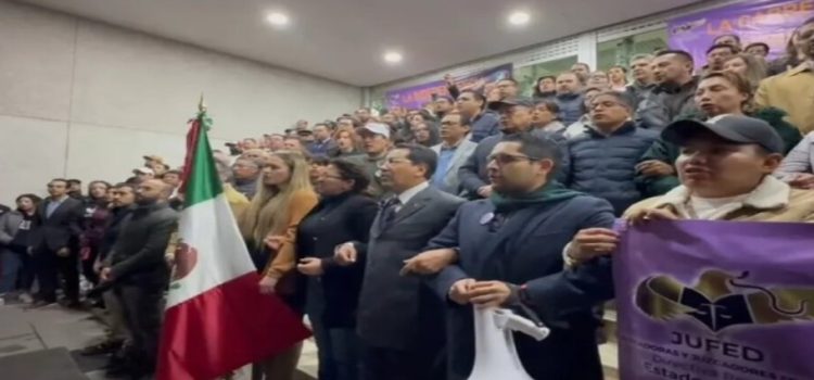 Refuerzan protesta contra Reforma Judicial en el Edomex