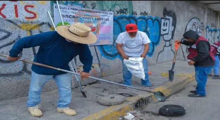 Refuerzan medidas de prevención ante lluvias en Neza