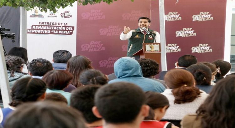 Inauguran deportivo La Perla en Nezahualcóyotl