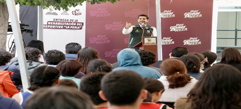 Inauguran deportivo La Perla en Nezahualcóyotl