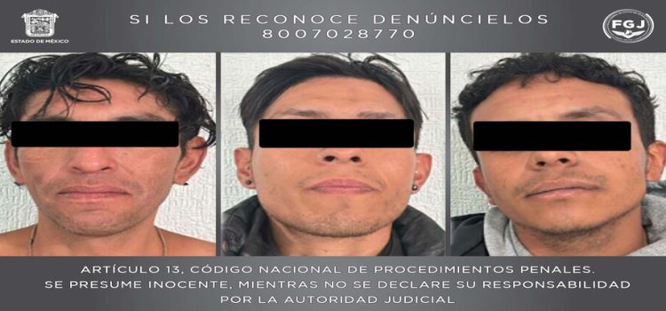 Detienen a 3 implicados en robo a transporte público en Neza