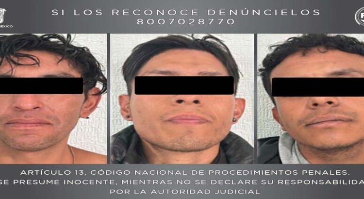 Detienen a 3 implicados en robo a transporte público en Neza