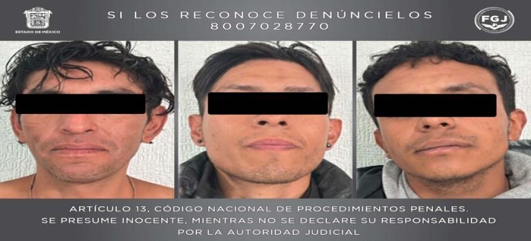 Detienen a 3 implicados en robo a transporte público en Neza