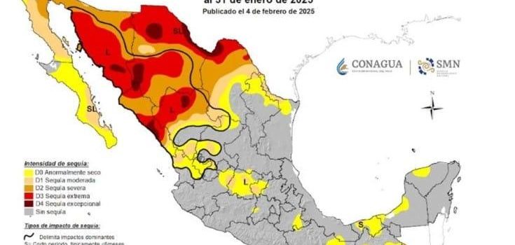 Sequía en México sigue avanzando Sequía en México sigue avanzando