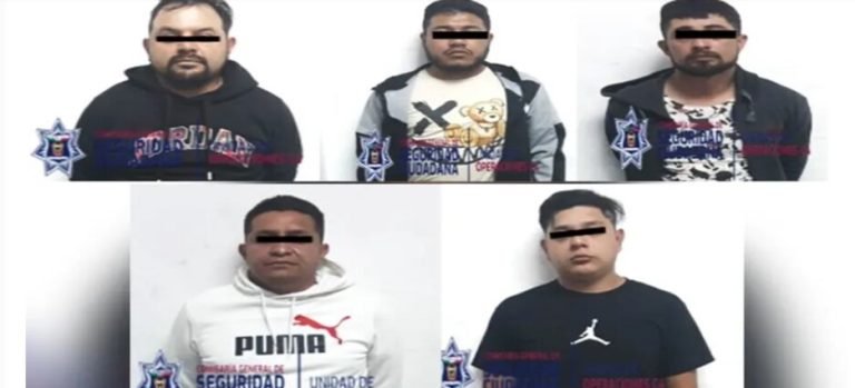 Detienen a 5 extorsionadores en Neza