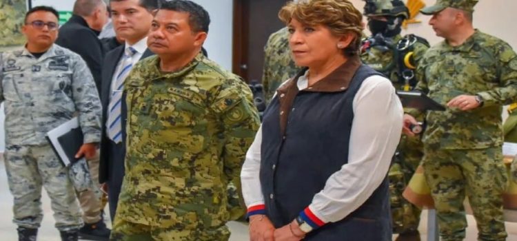 Gobernadora Delfina Gómez encabeza Mesa de Seguridad en cuartel de la Marina