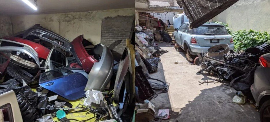 Decomisan cerca de 2 toneladas de autopartes con reporte de robo en Neza