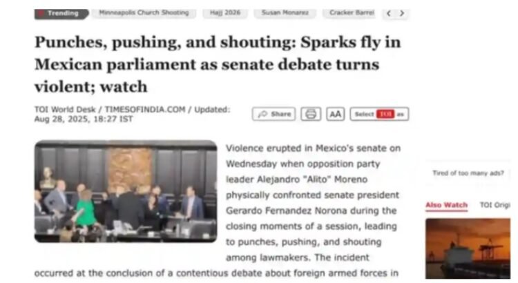 Trasciende fronteras la pelea entre Alito Moreno y Fernández Noroña
