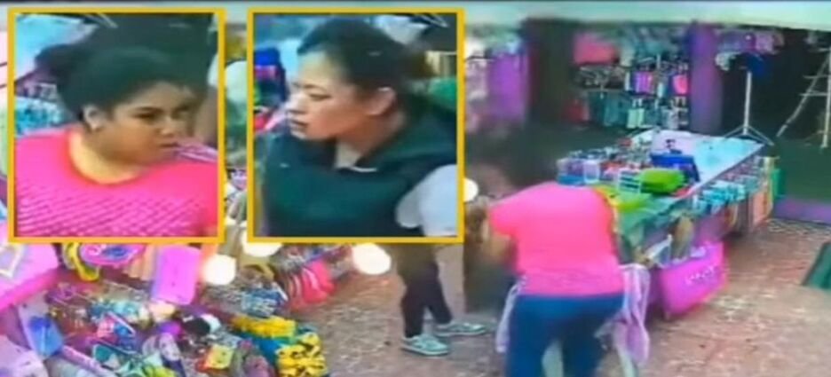 Graban a mujeres asaltando un negocio en Nezahualcóyotl