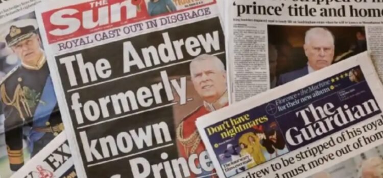 Celebra el Reino Unido la decisión de despojar a Andrés de su título