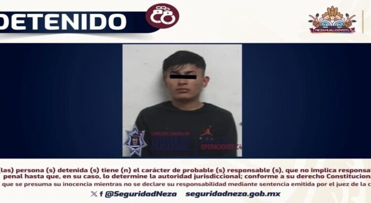 Detienen a joven por violencia de género en Nezahualcóyotl