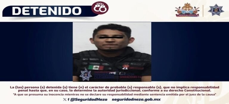 Investigan posible corrupción tras captura de falso policía en Nezahualcóyotl