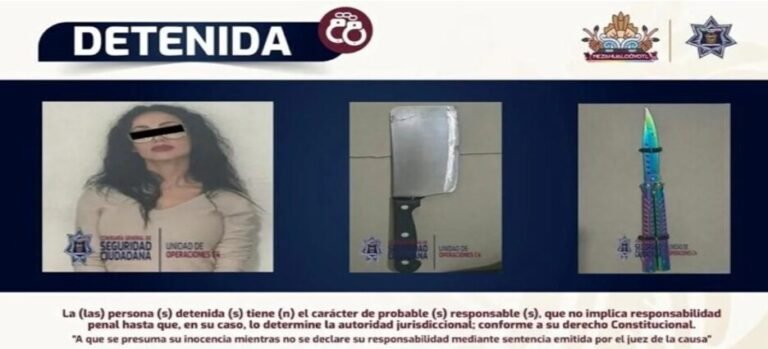 Detienen a mujer por agresión a su ex esposo e hijas en Neza