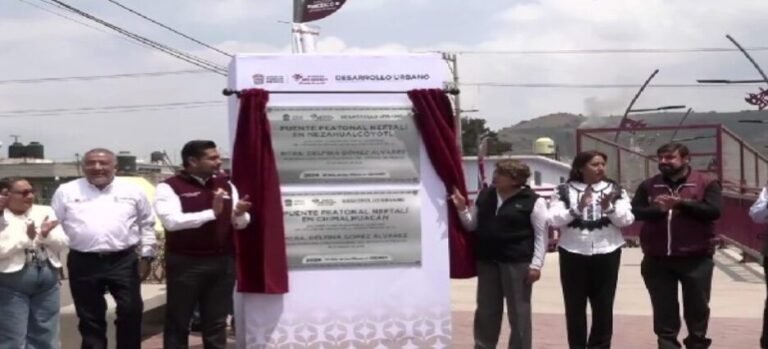 Gobernadora Delfina Gómez inaugura puente Neftalí que conecta a Neza con Chimalhuacán